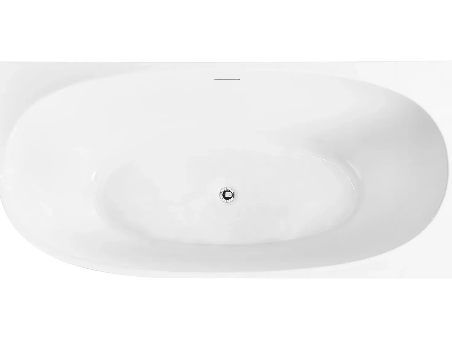 Vasca da bagno angolare PARNAIBA Lato Sinistro 170 x 80 cm Bianco