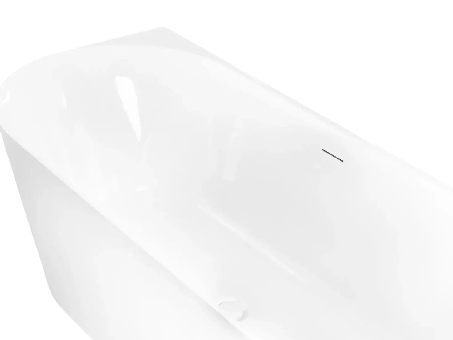 Vasca da bagno angolare RENACA Lato Sinistro 170 x 79 cm Bianco