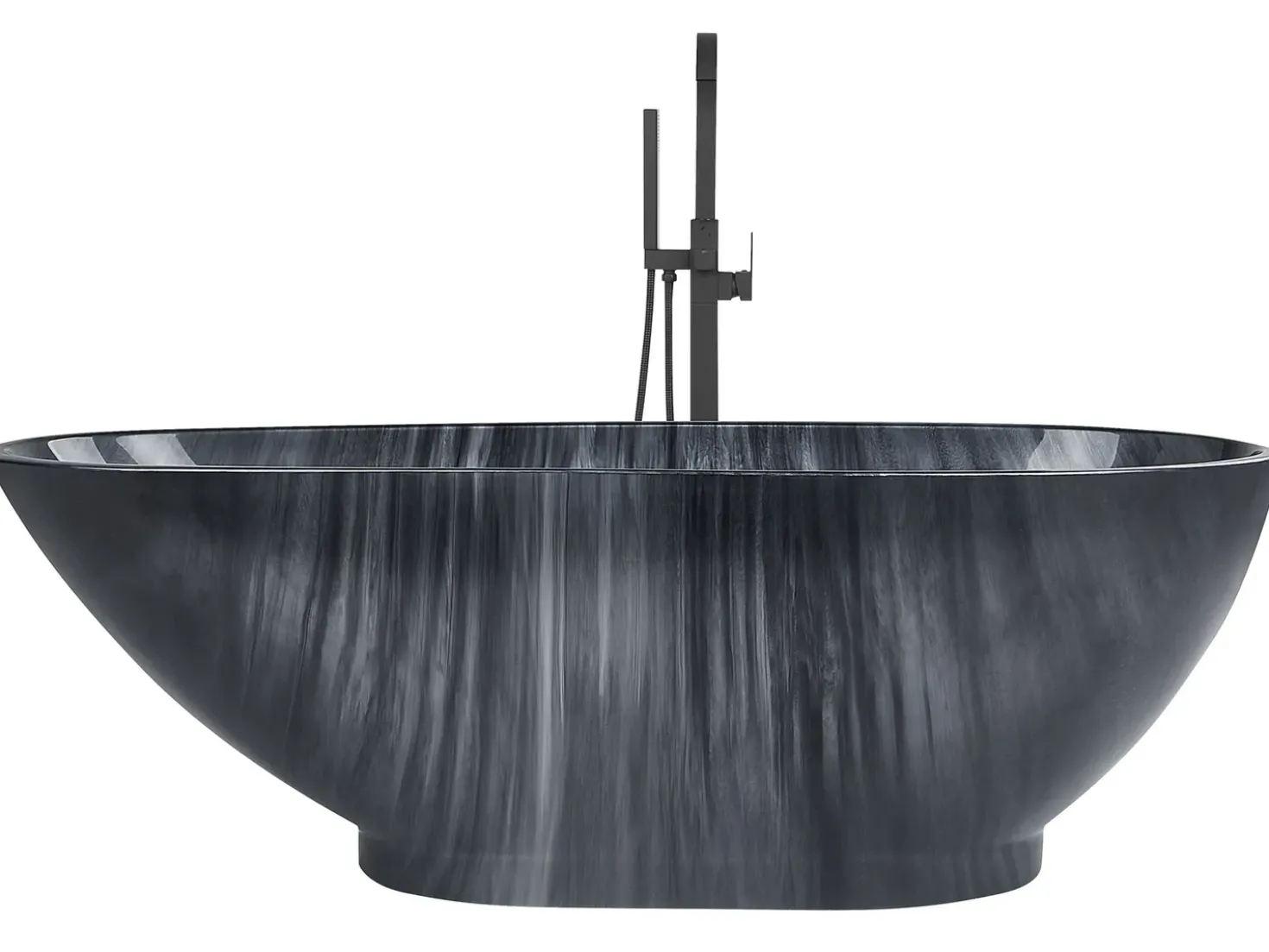 Vasca da bagno freestanding RIOJA 170 x 80 cm Marmo nero