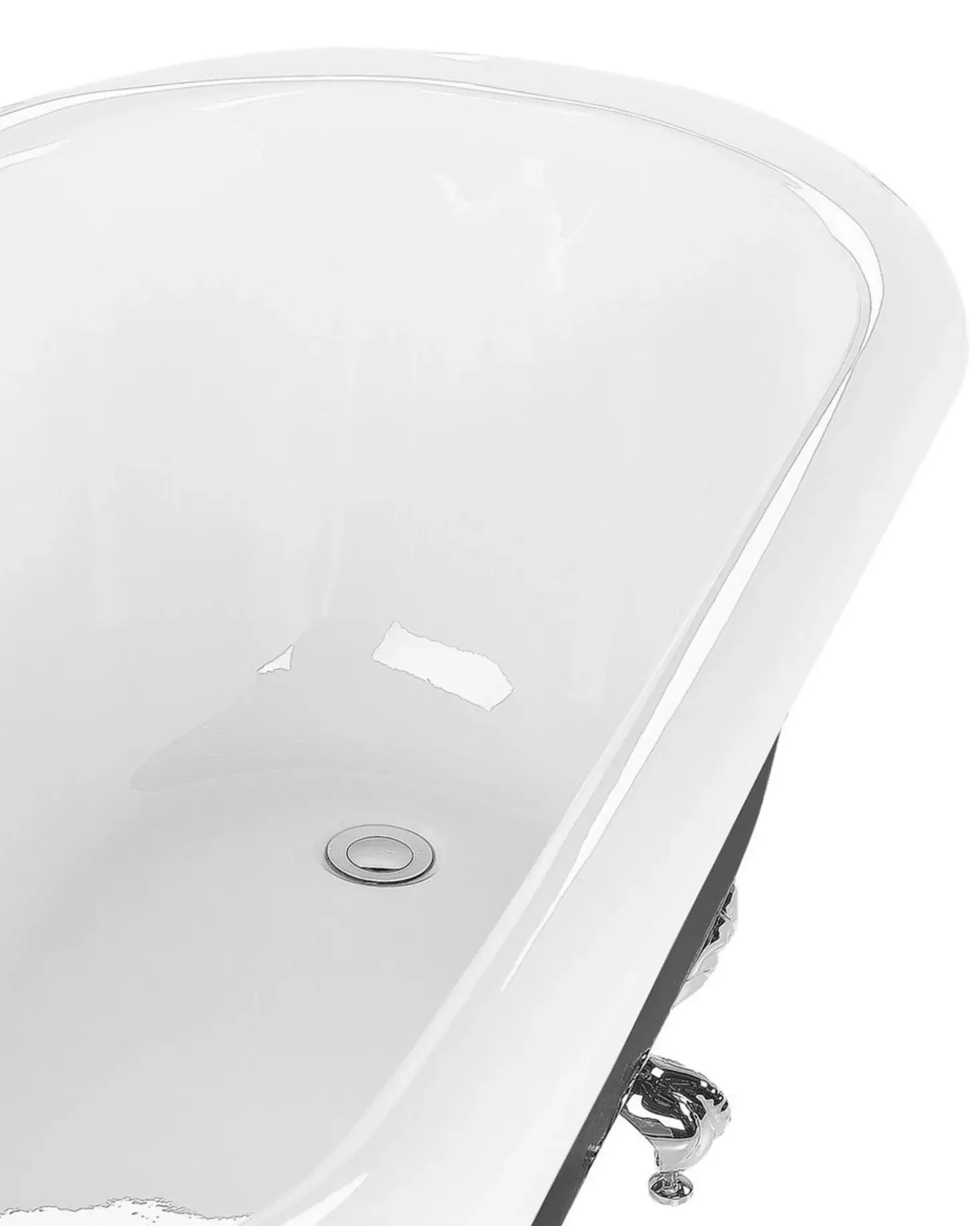 Vasca da bagno freestanding CAYMAN 170 x 76 cm Nero/Bianco
