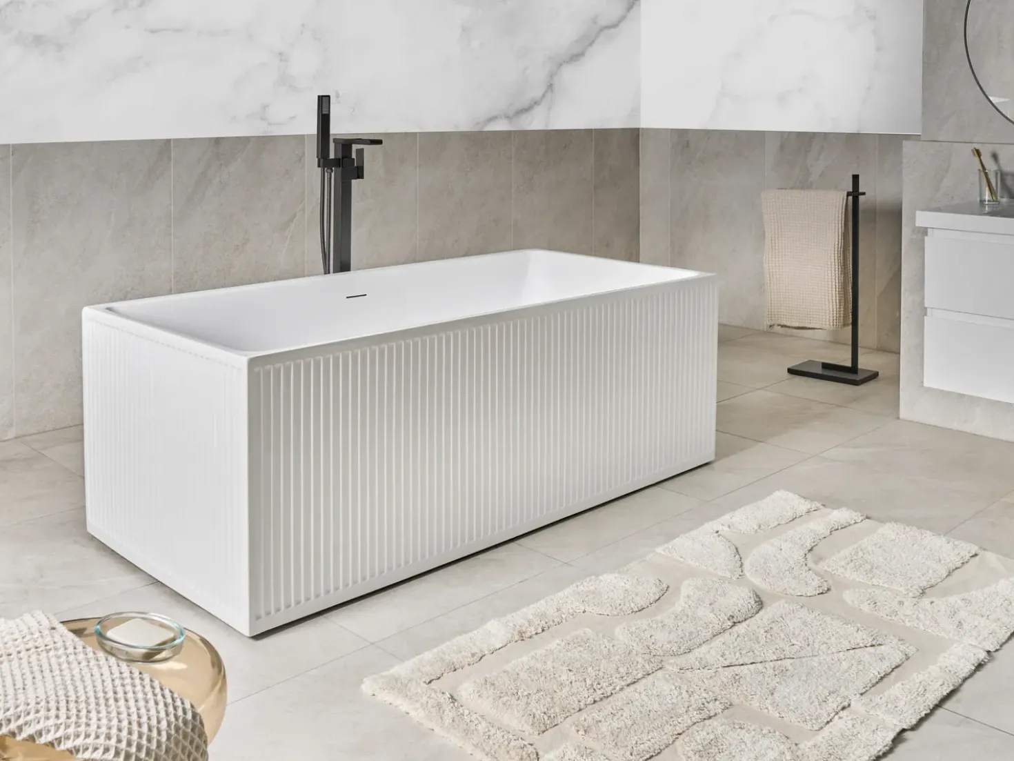 Vasca da bagno freestanding SERENA 170 x 80 cm Bianco