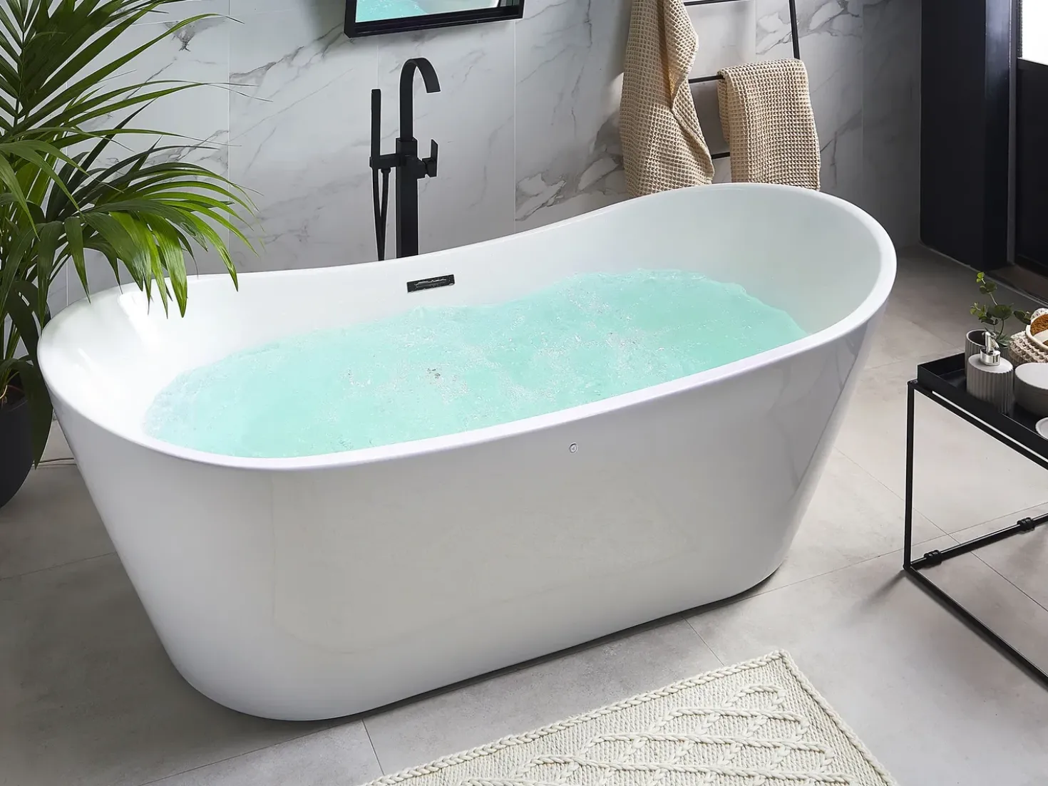 Vasca da bagno freestanding ANTIGUA 180 x 78 cm Bianco