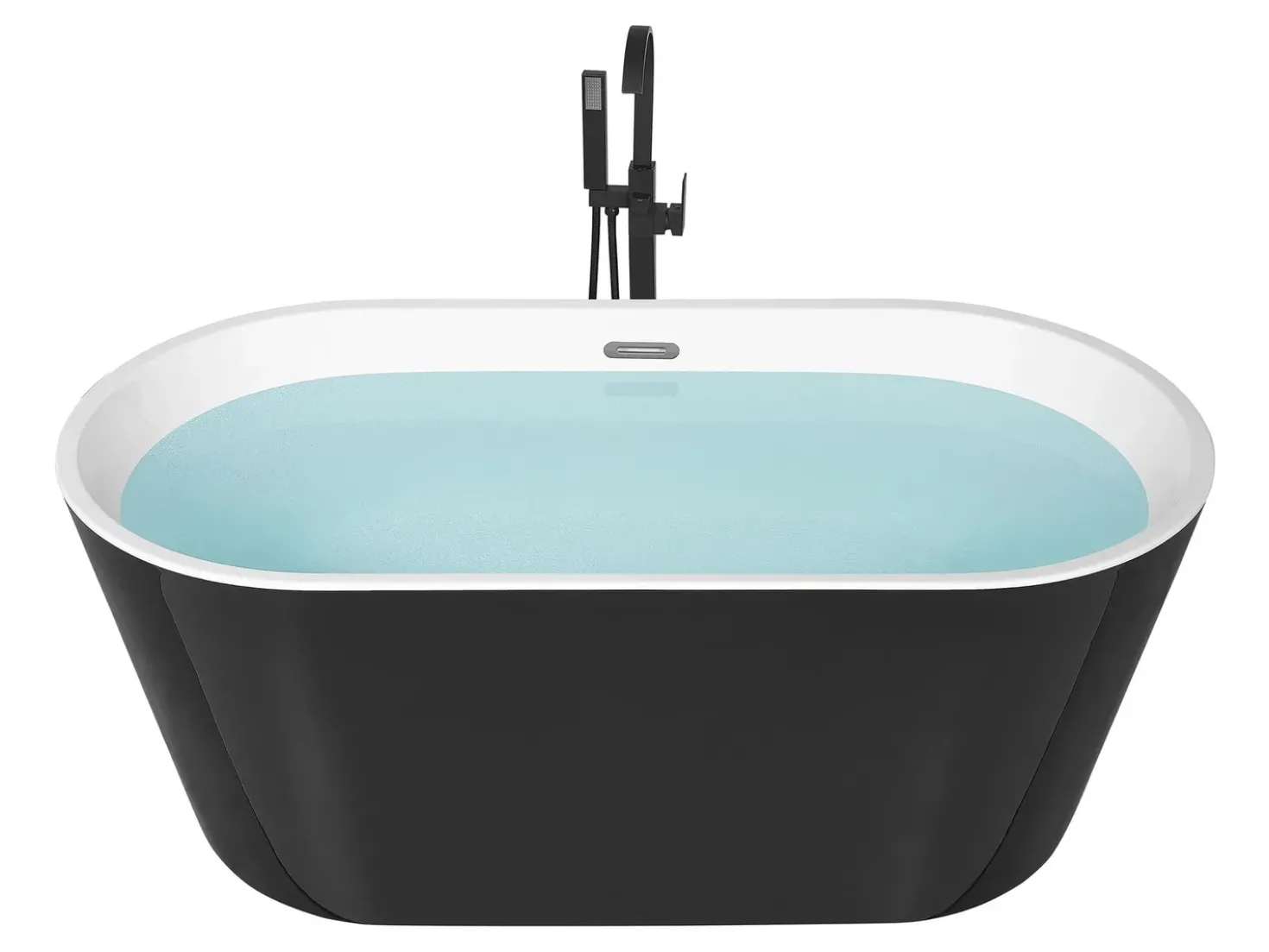 Vasca da bagno freestanding HAVANA 150 x 75 cm Nero/Bianco