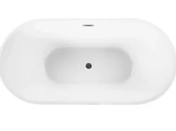 Vasca da bagno freestanding HAVANA 150 x 75 cm Nero/Bianco