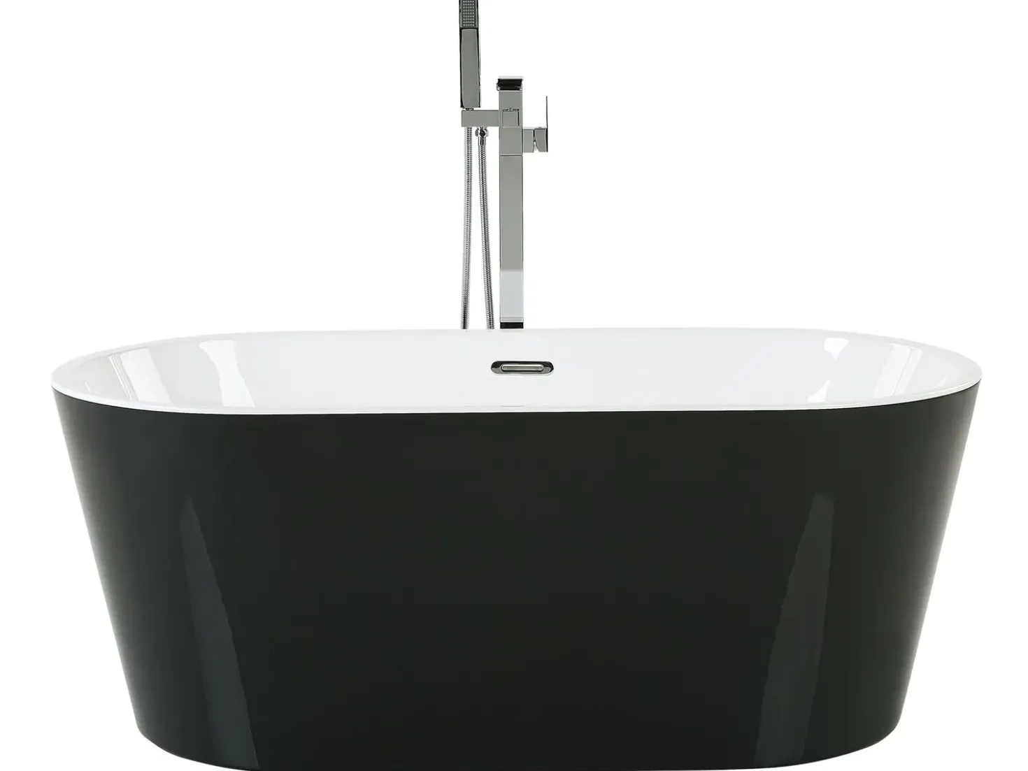 Vasca da bagno freestanding HAVANA 150 x 75 cm Nero/Bianco