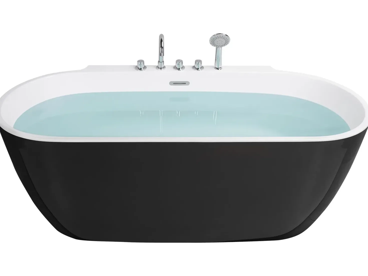 Vasca da bagno freestanding ROTSO 170 x 80 cm Nero/Bianco