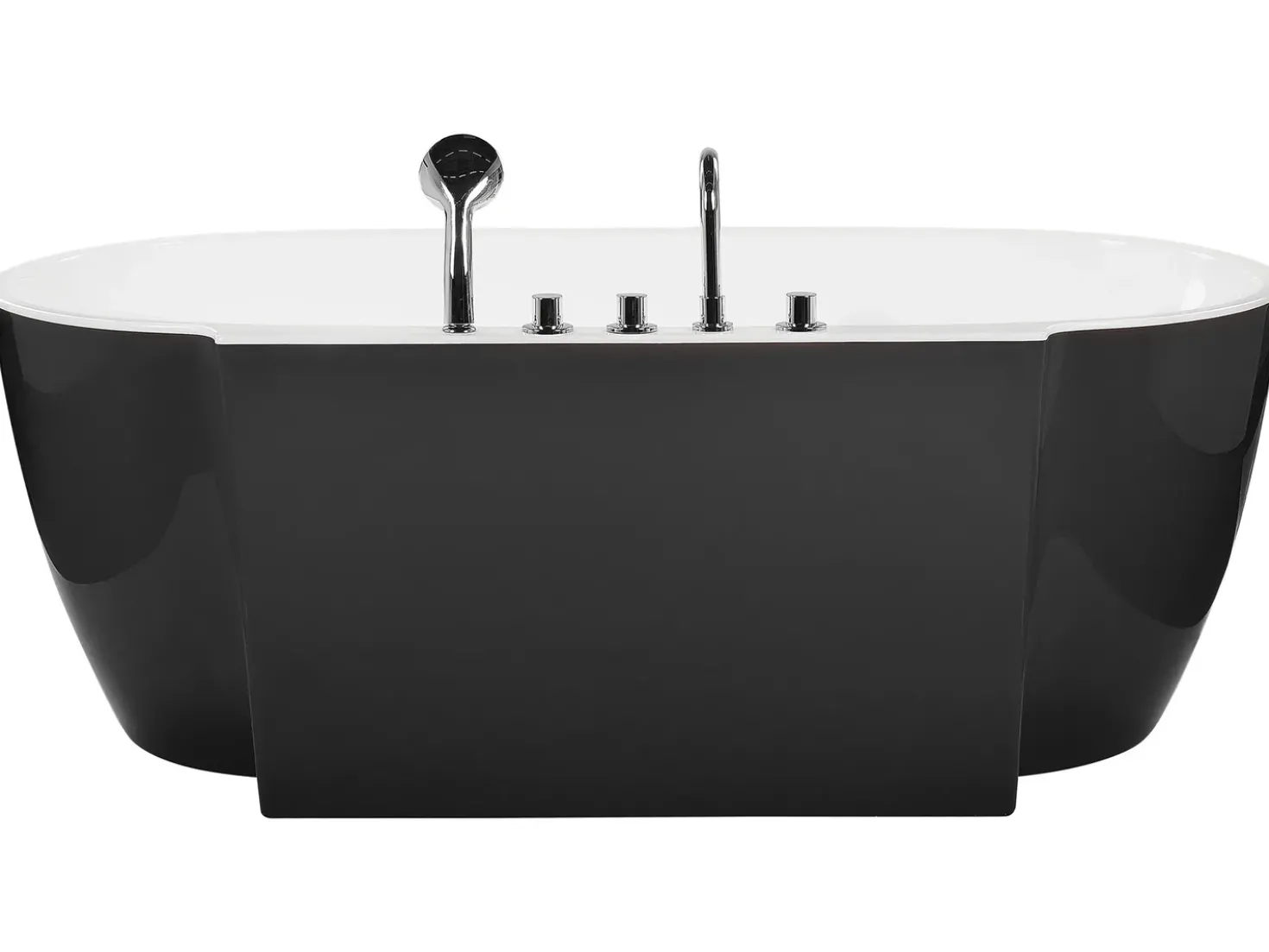 Vasca da bagno freestanding ROTSO 170 x 80 cm Nero/Bianco