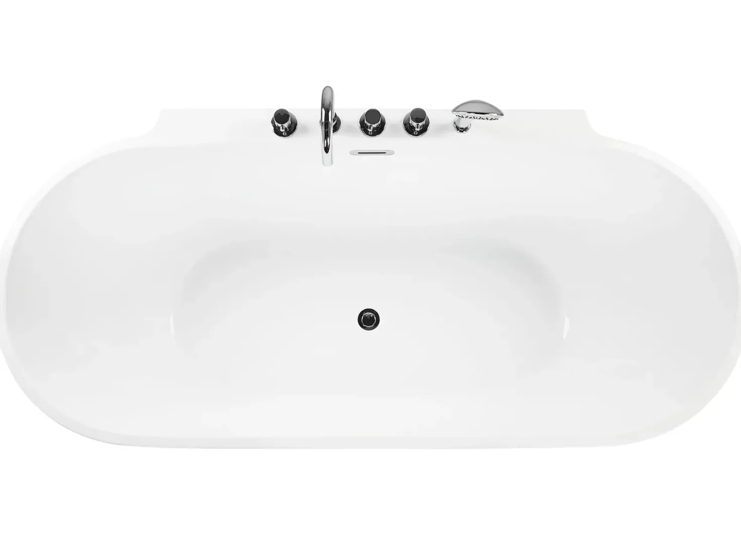 Vasca da bagno freestanding ROTSO 170 x 80 cm Nero/Bianco