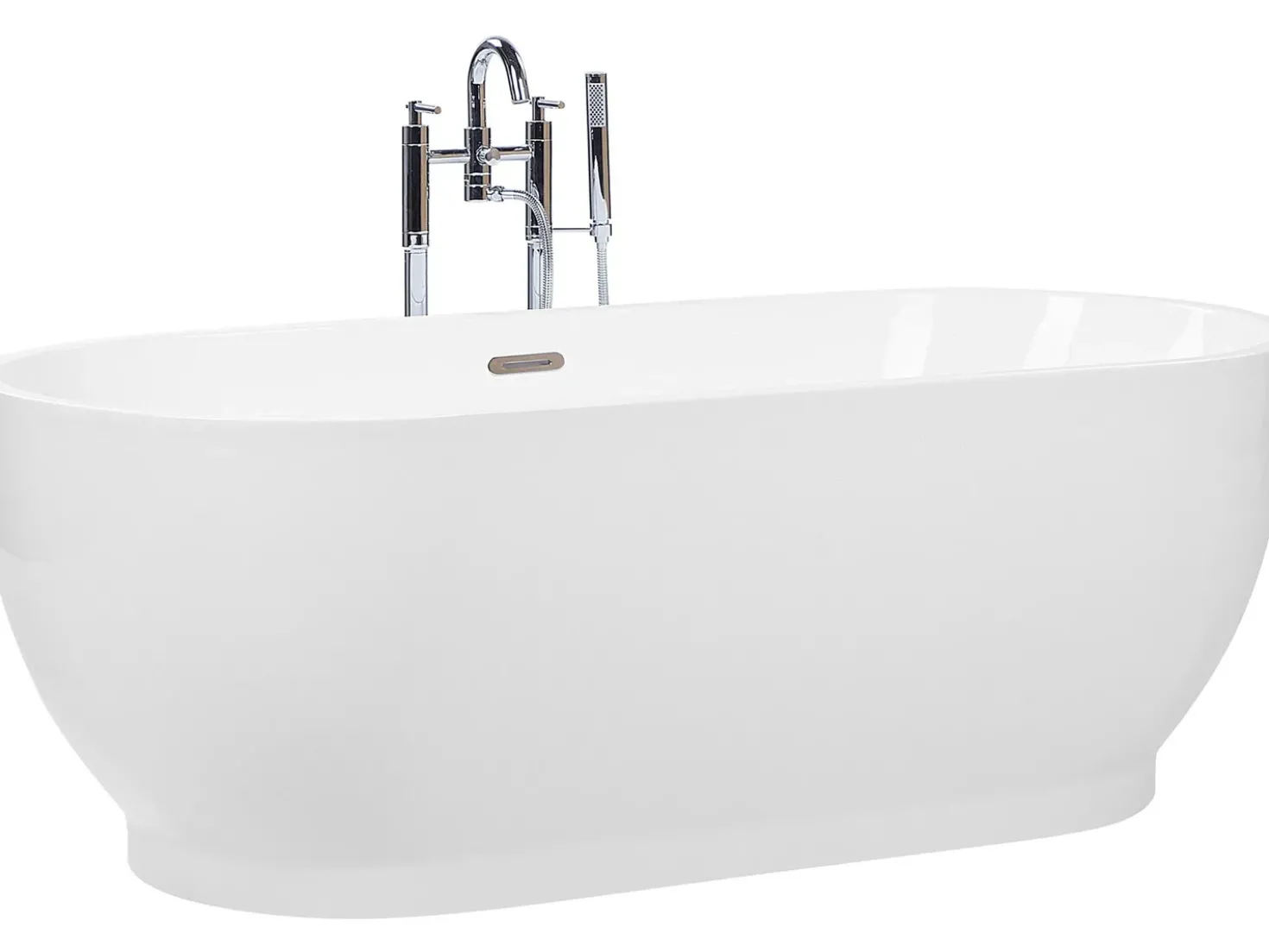 Vasca da bagno freestanding LEVERA 170 x 78 cm Bianco