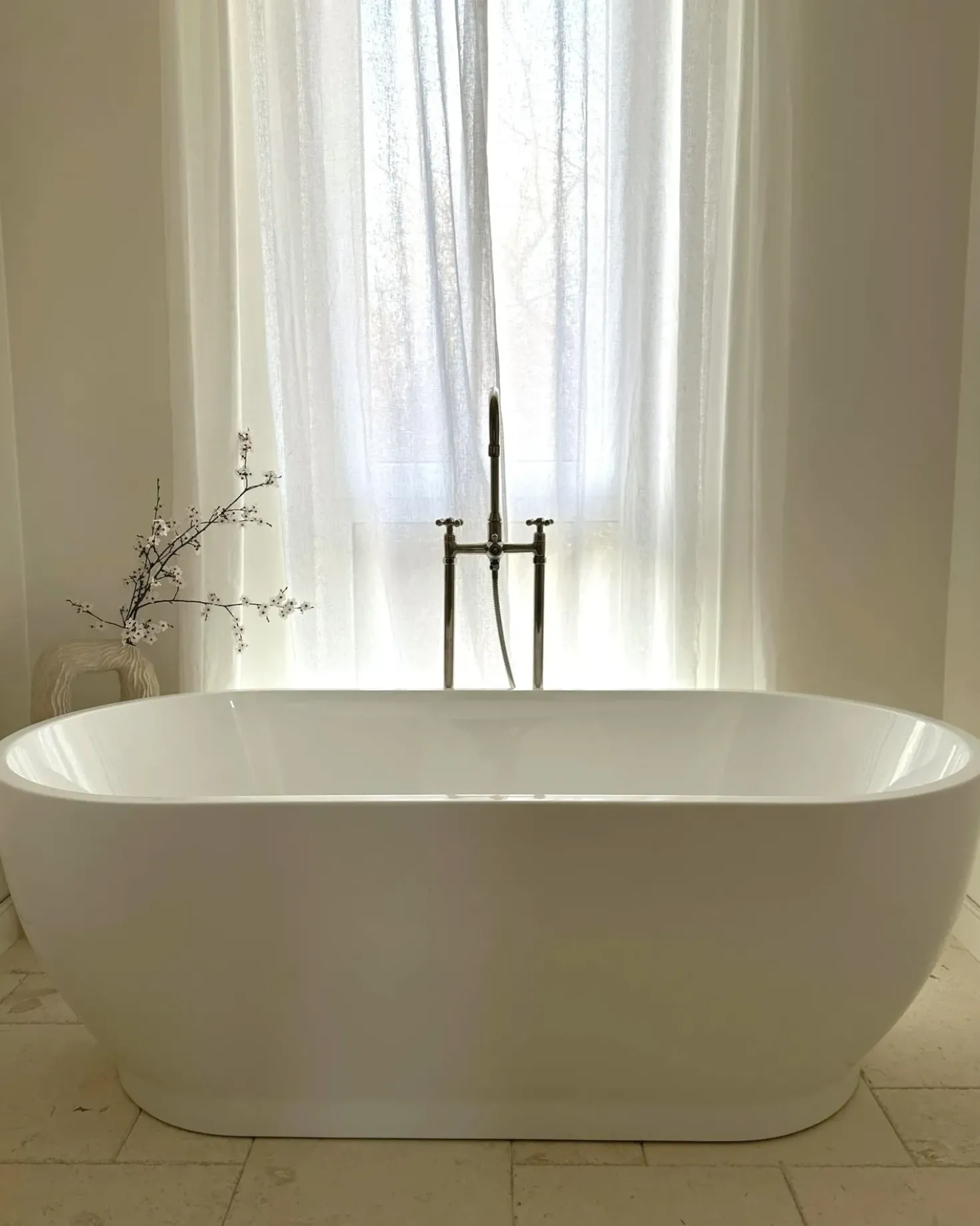 Vasca da bagno freestanding LEVERA 170 x 78 cm Bianco