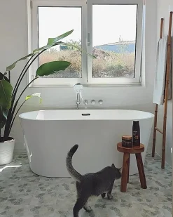Vasca da bagno freestanding HAVANA 150 x 75 cm Bianco