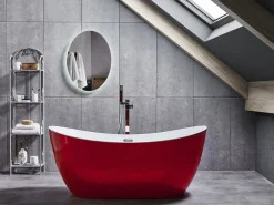 Vasca da bagno freestanding ANTIGUA 150 x 75 cm Rosso