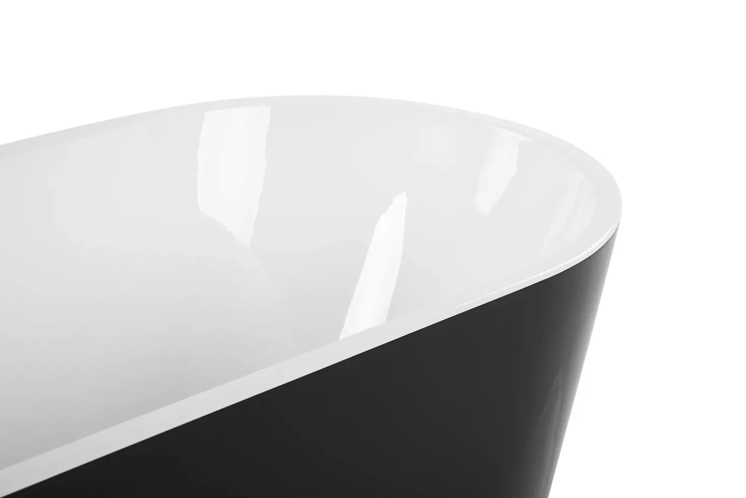 Vasca da bagno freestanding HAVANA 170 x 73 cm Nero/Bianco