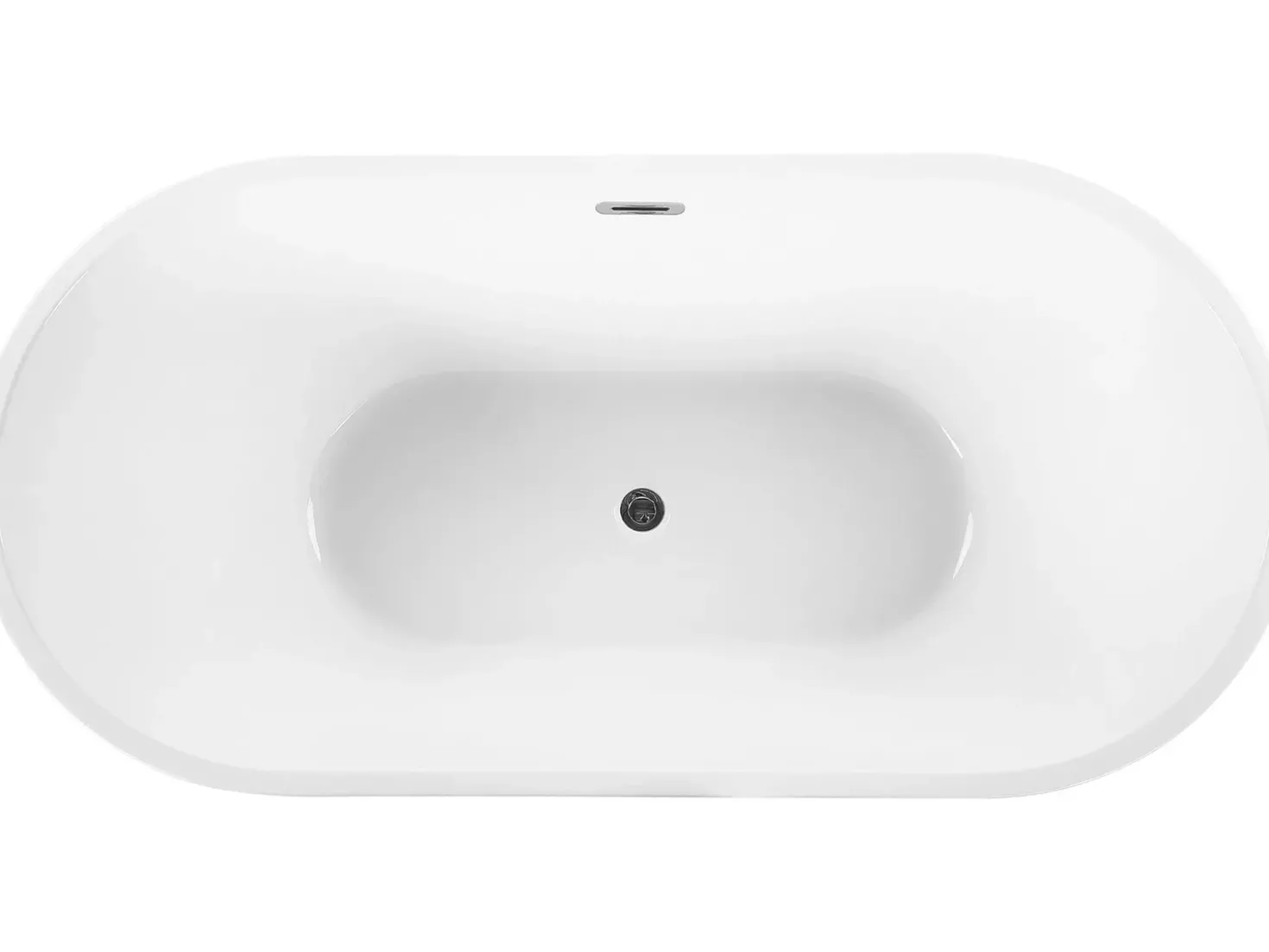 Vasca da bagno freestanding HAVANA 170 x 73 cm Nero/Bianco