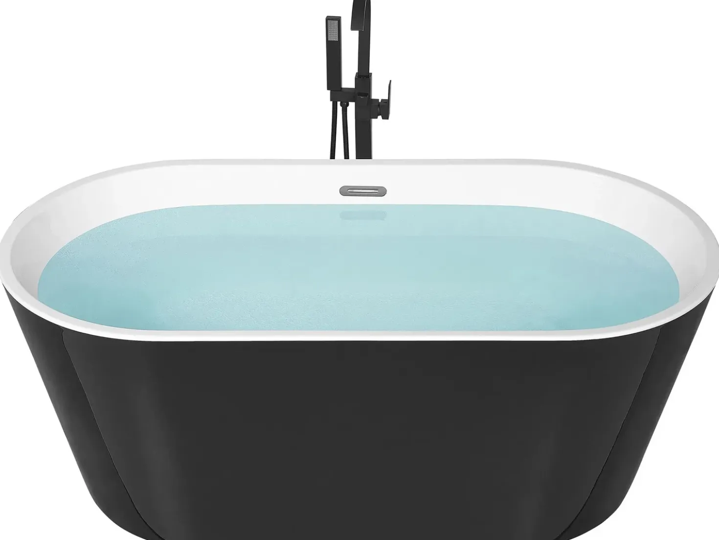 Vasca da bagno freestanding HAVANA 170 x 73 cm Nero/Bianco