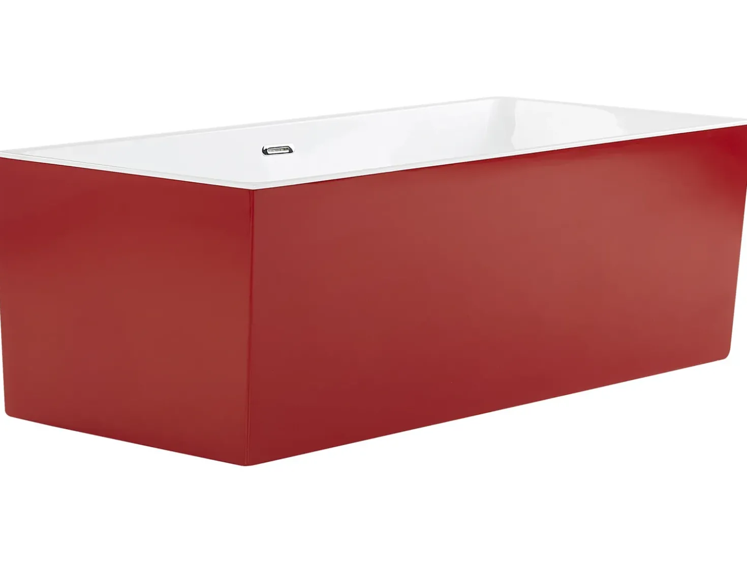 Vasca da bagno freestanding RIOS 170 x 80 cm Rosso