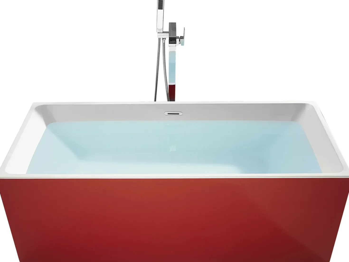 Vasca da bagno freestanding RIOS 170 x 80 cm Rosso
