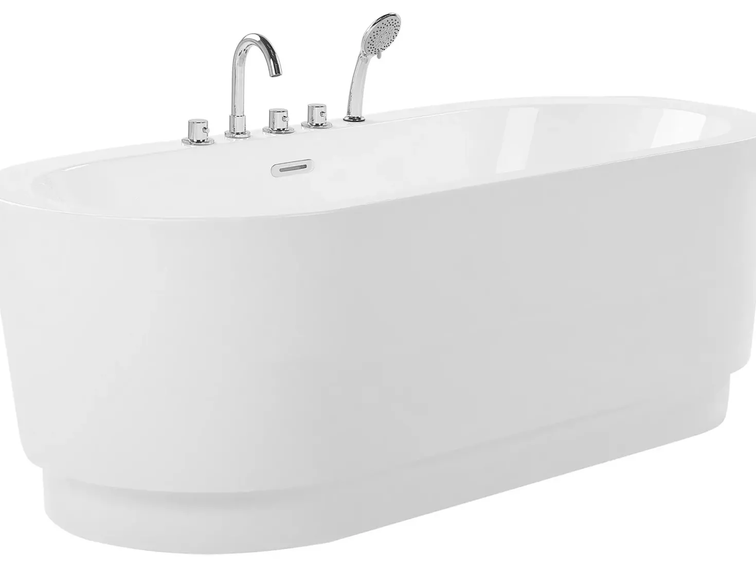 Vasca da bagno freestanding EMPRESA con accessori 170 x 80 cm Bianco