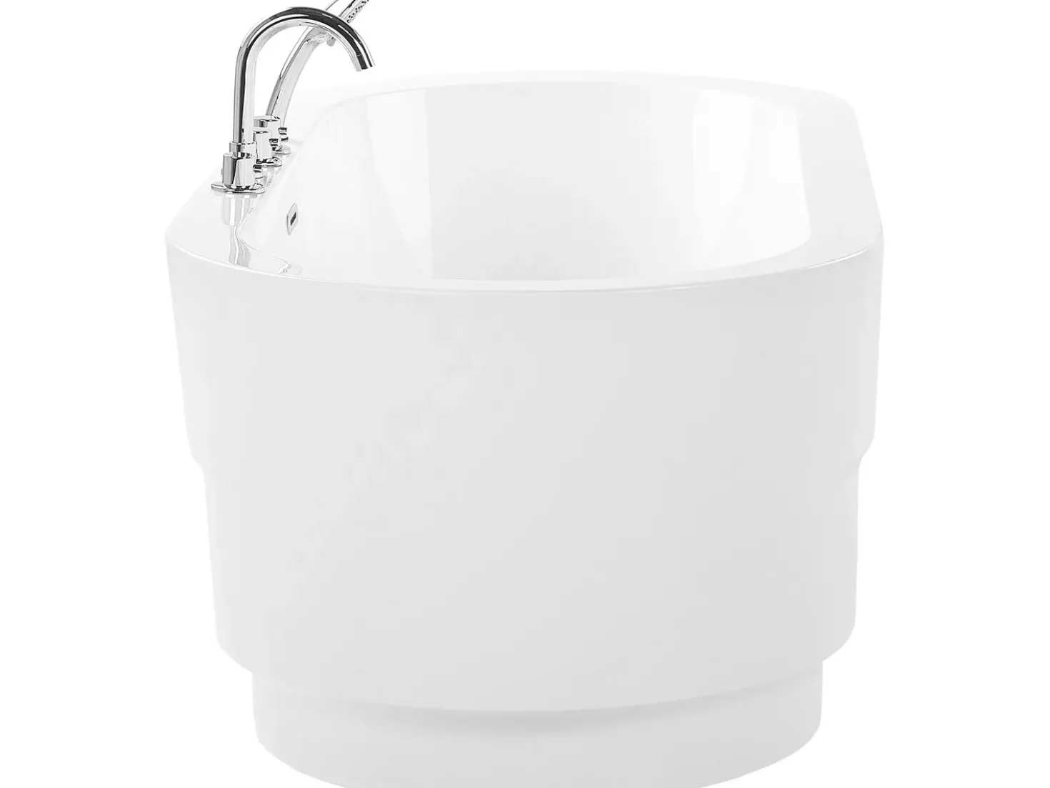 Vasca da bagno freestanding EMPRESA con accessori 170 x 80 cm Bianco