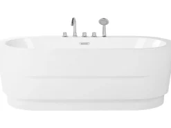 Vasca da bagno freestanding EMPRESA con accessori 170 x 80 cm Bianco