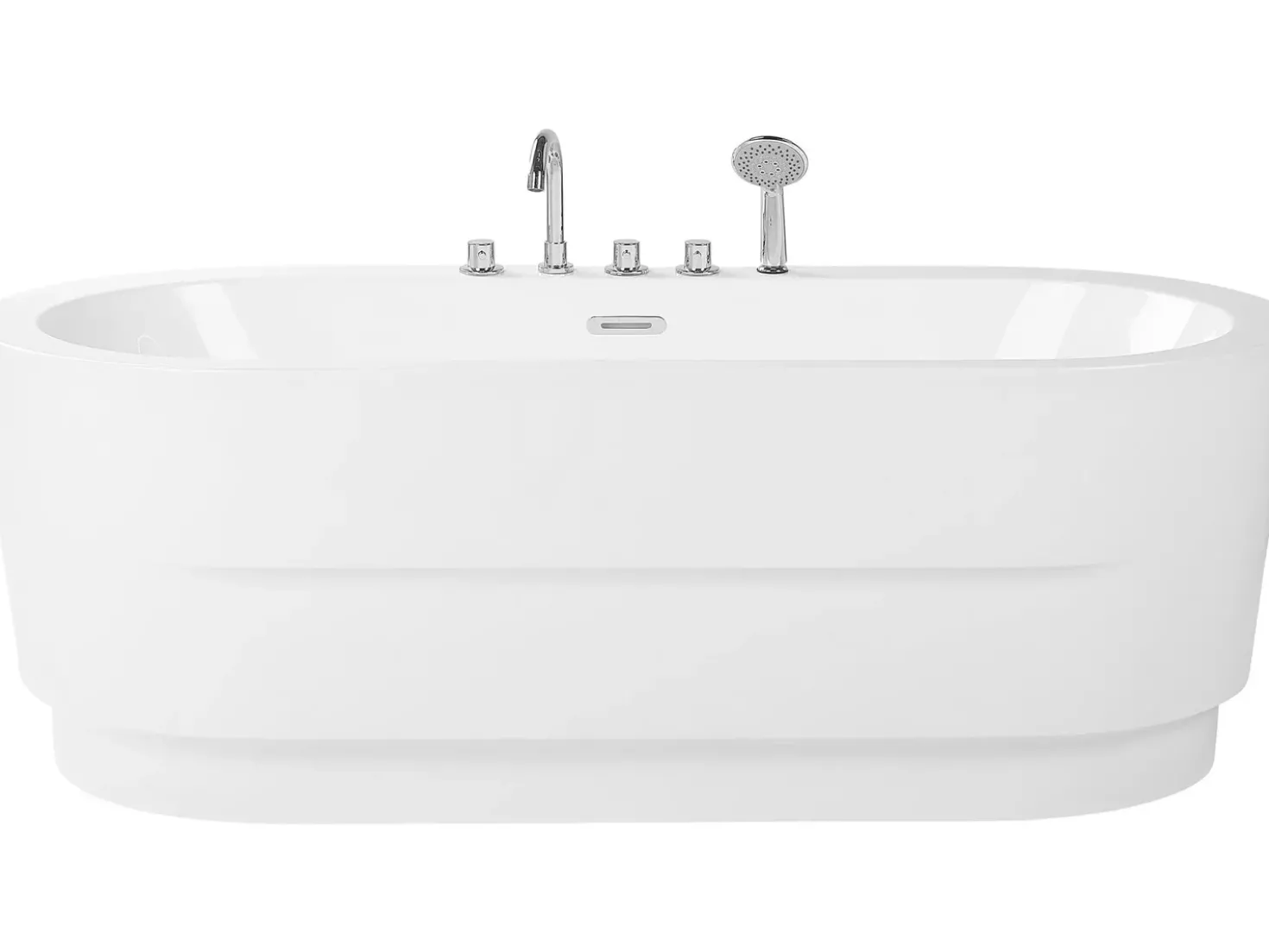 Vasca da bagno freestanding EMPRESA con accessori 170 x 80 cm Bianco