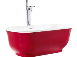 Vasca da bagno freestanding TESORO 170 x 77 cm Rosso