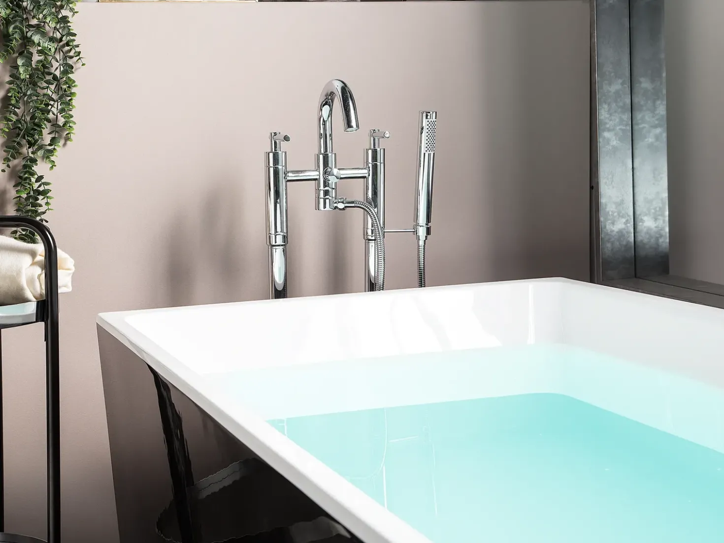 Vasca da bagno freestanding RIOS 170 x 80 cm Nero