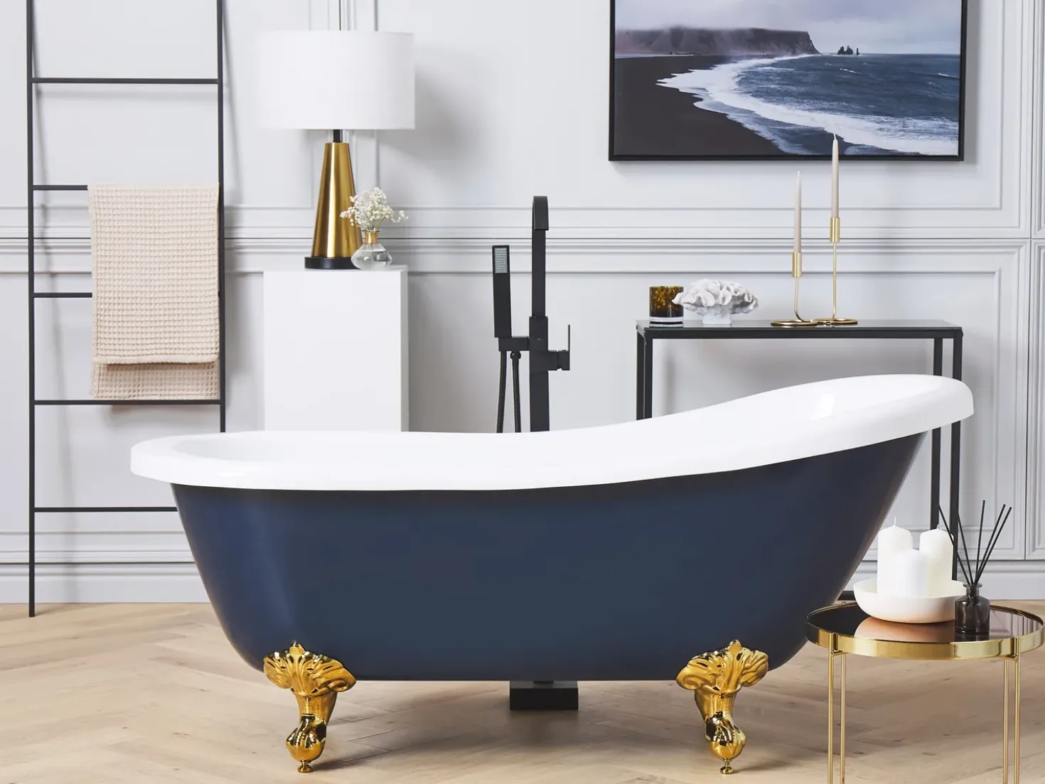 Vasca da bagno freestanding CAYMAN 170 x 76 cm Blu