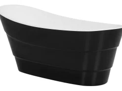 Vasca da bagno freestanding BUENAVISTA 170 x 73 cm Nero