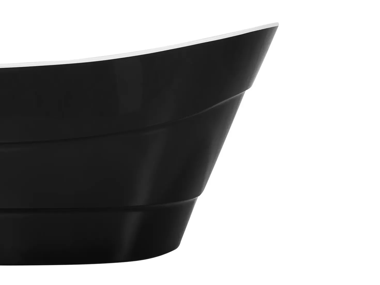 Vasca da bagno freestanding BUENAVISTA 170 x 73 cm Nero