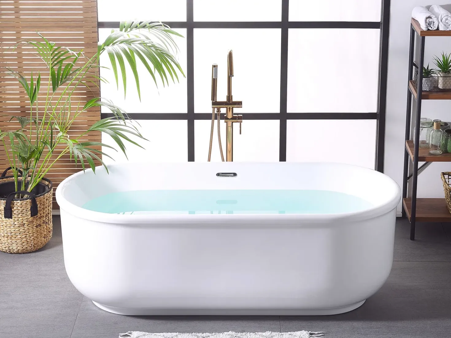 Vasca da bagno freestanding PINEL 170 x 80 cm Bianco