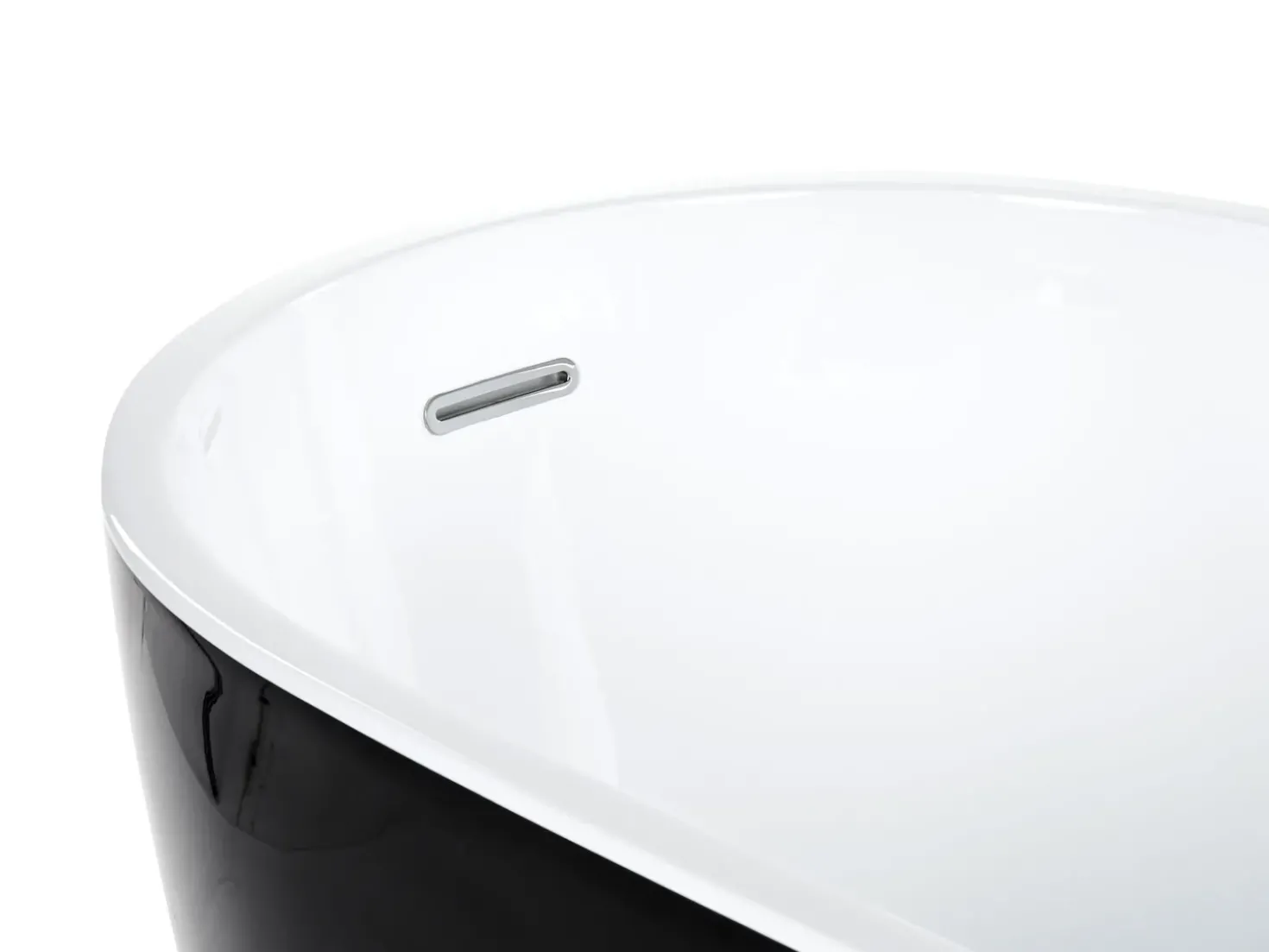 Vasca da bagno freestanding SOLARTE 170 x 78 cm Nero/Bianco