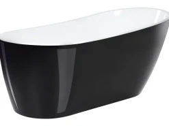Vasca da bagno freestanding SOLARTE 170 x 78 cm Nero/Bianco