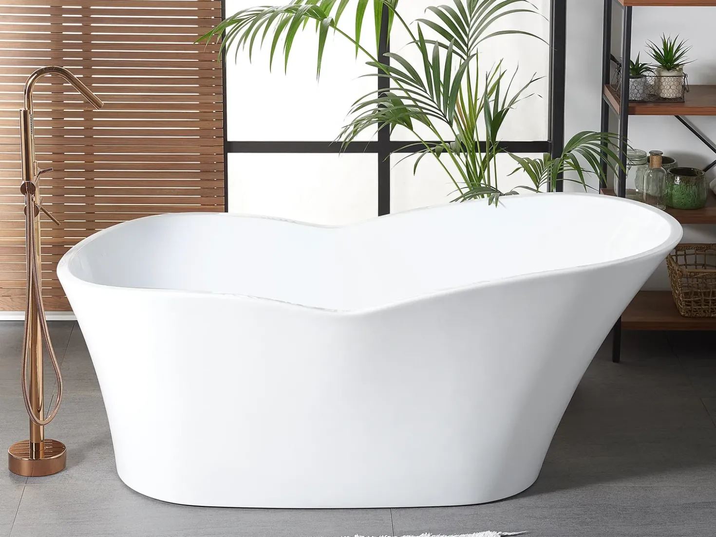 Vasca da bagno freestanding DULCINA 170 x 80 cm Bianco