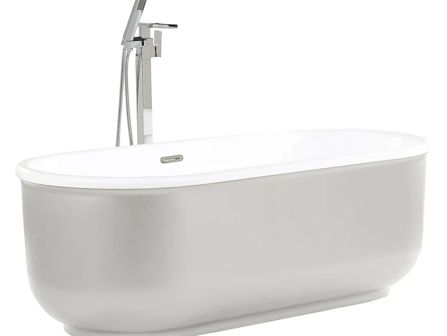 Vasca da bagno freestanding PINEL 170 x 80 cm Argento
