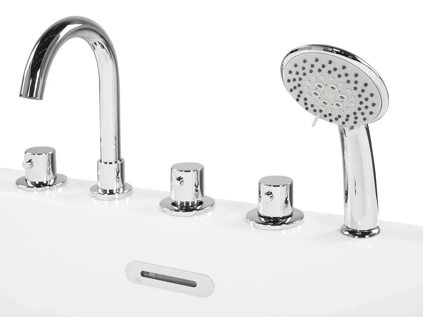 Vasca da bagno freestanding EMPRESA con accessori 170 x 80 cm Nero