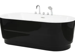 Vasca da bagno freestanding EMPRESA con accessori 170 x 80 cm Nero