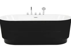 Vasca da bagno freestanding EMPRESA con accessori 170 x 80 cm Nero