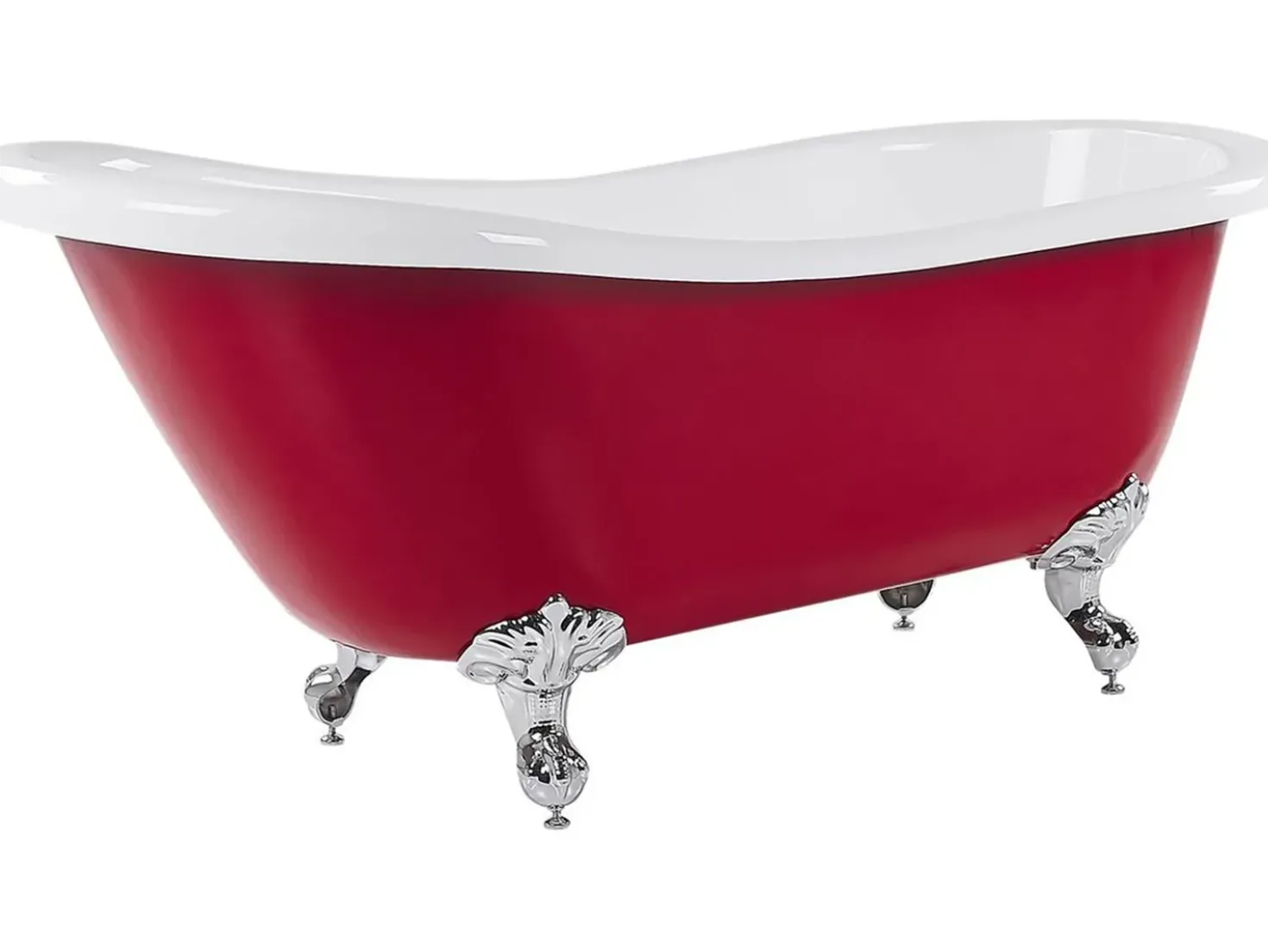 Vasca da bagno freestanding CAYMAN 153 x 77 cm Rosso