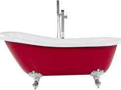 Vasca da bagno freestanding CAYMAN 153 x 77 cm Rosso