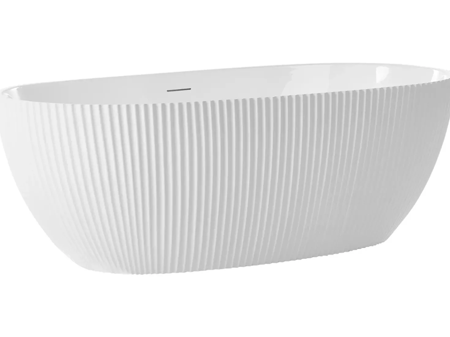 Vasca da bagno freestanding JUTAI 170 x 81 cm Bianco