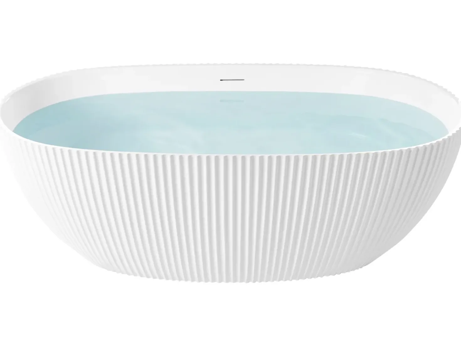 Vasca da bagno freestanding JUTAI 170 x 81 cm Bianco