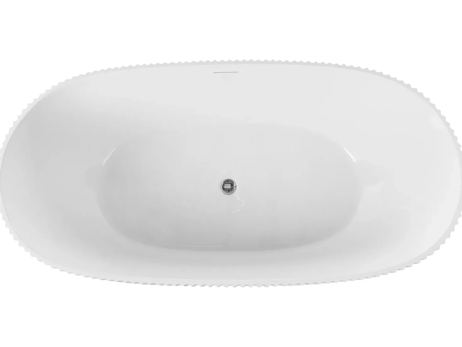 Vasca da bagno freestanding JUTAI 170 x 81 cm Bianco