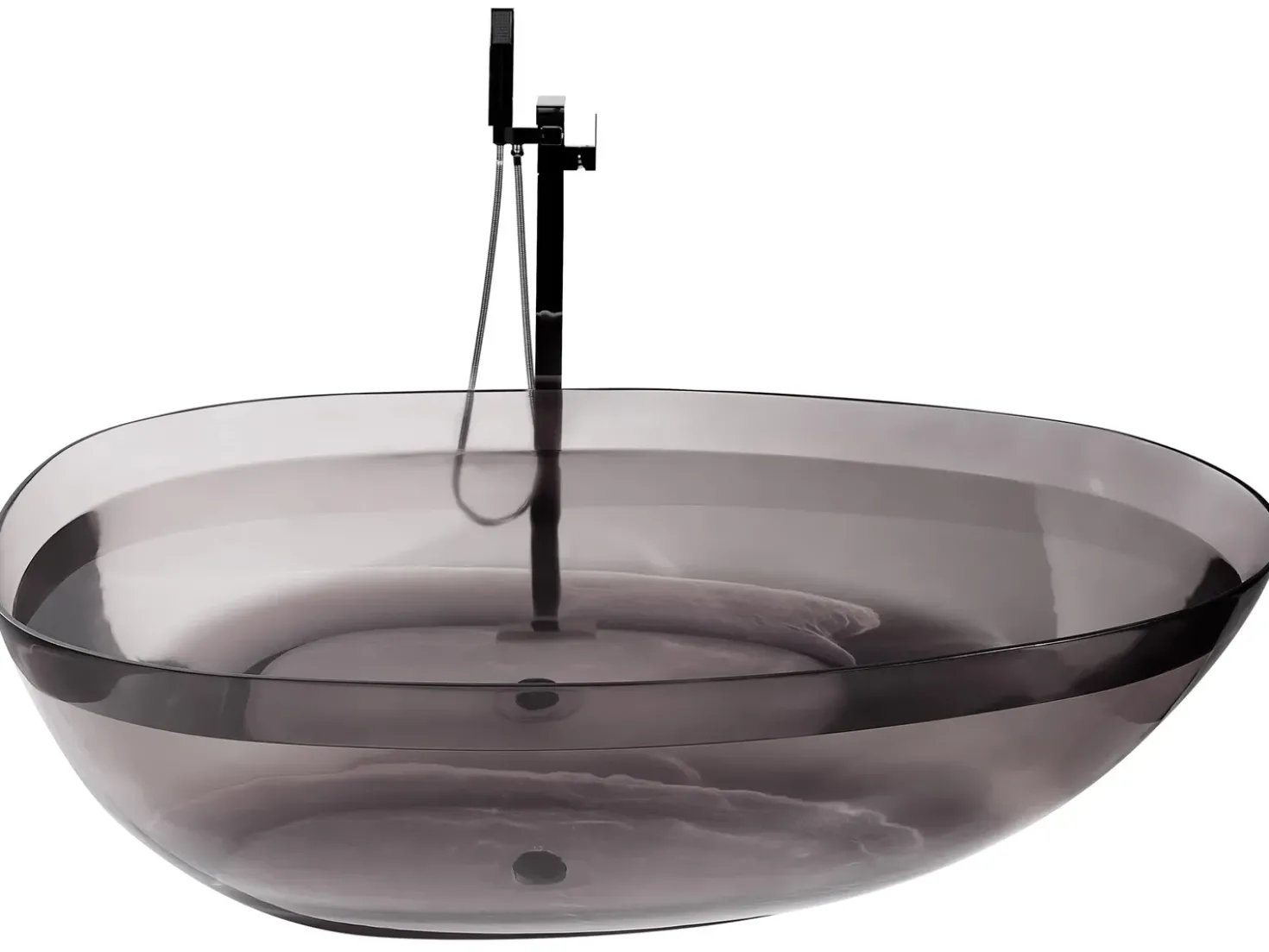 Vasca da bagno freestanding BLANCARENA 170 x 78 cm Nero