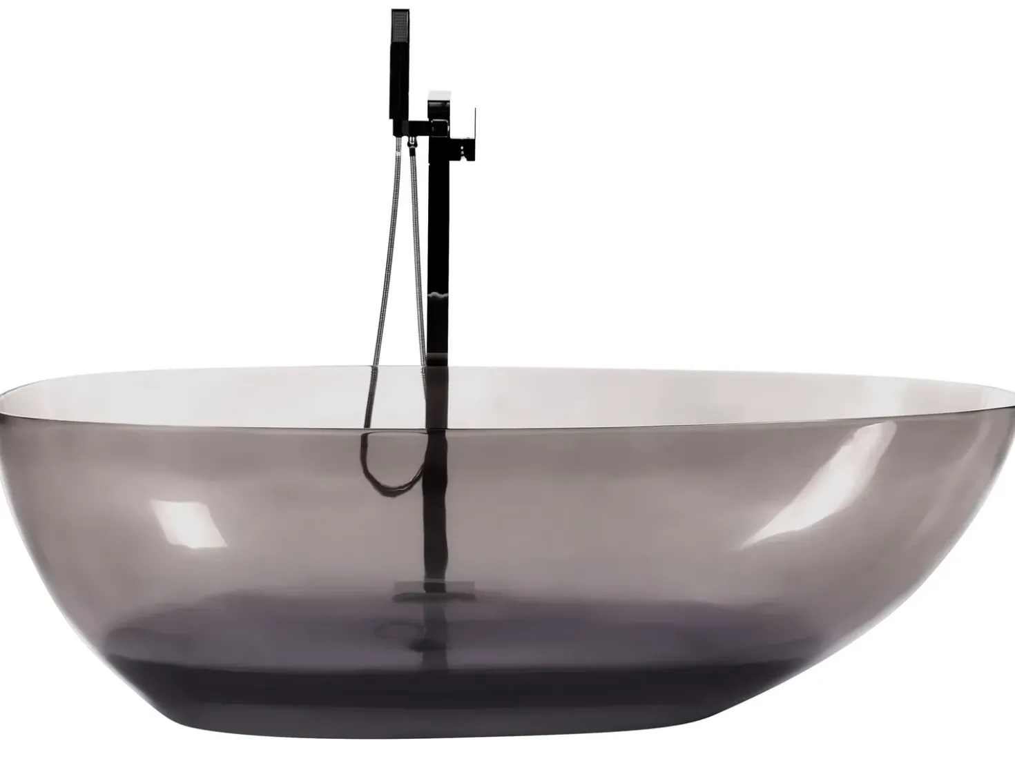 Vasca da bagno freestanding BLANCARENA 170 x 78 cm Nero