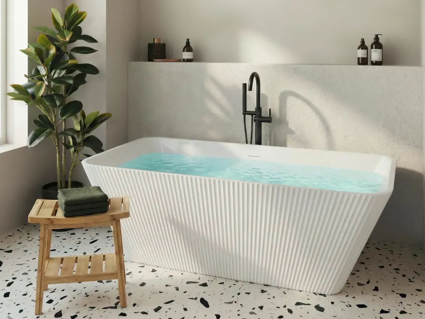Vasca da bagno freestanding ATCAMA 170 x 75 cm Bianco