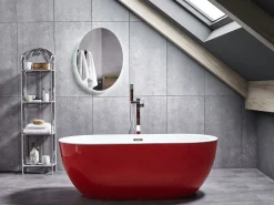 Vasca da bagno freestanding NEVIS 160 x 75 cm Rosso