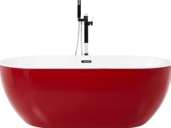 Vasca da bagno freestanding NEVIS 160 x 75 cm Rosso