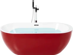 Vasca da bagno freestanding NEVIS 160 x 75 cm Rosso