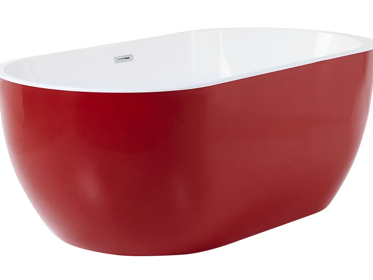 Vasca da bagno freestanding NEVIS 160 x 75 cm Rosso